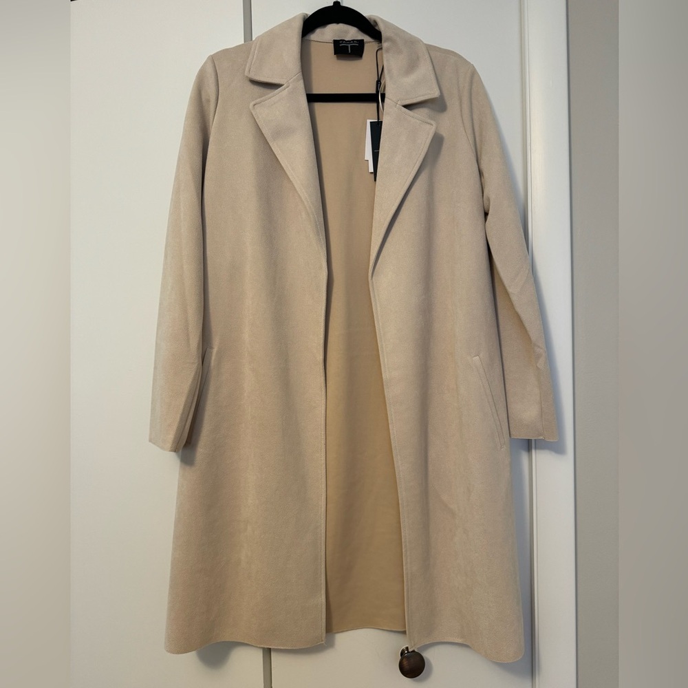 Tahari cream duster